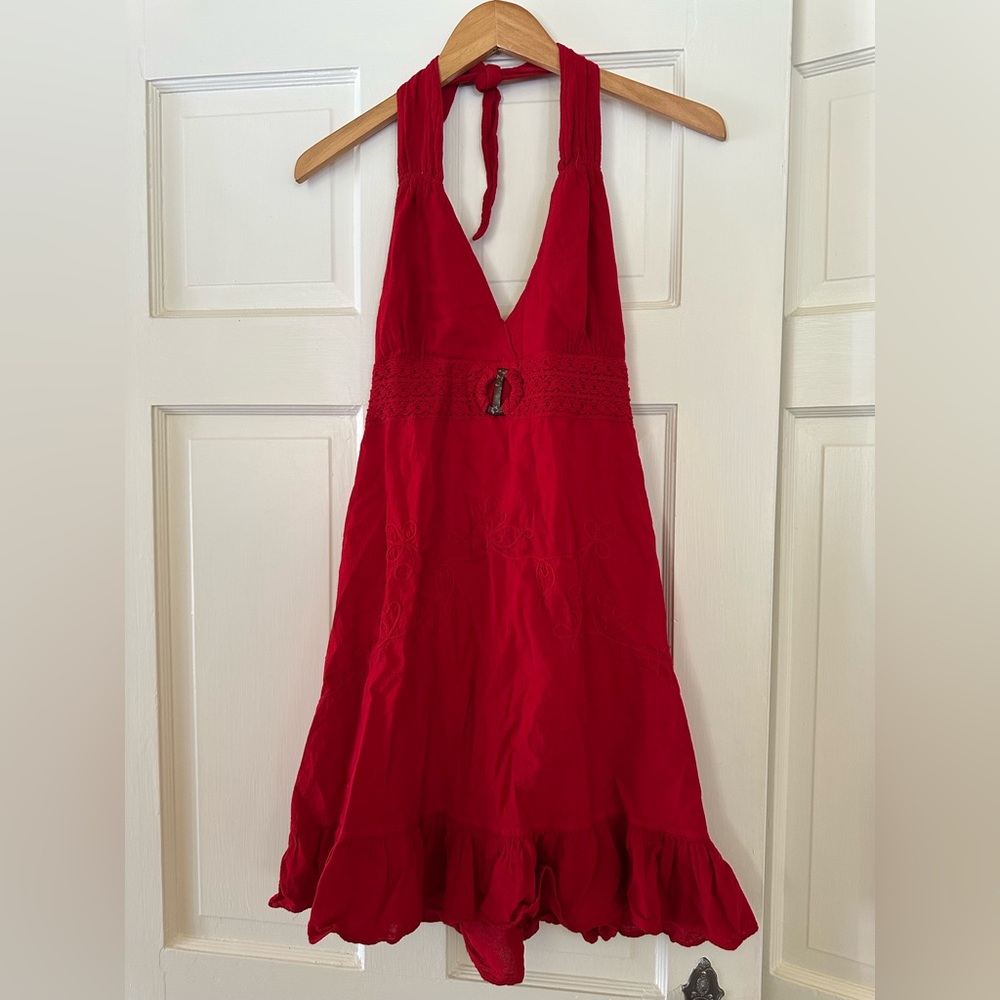 Chic Backless Red Dress